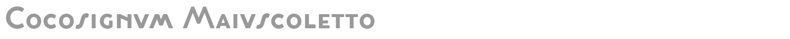 Cocosignum Maiuscoletto font preview